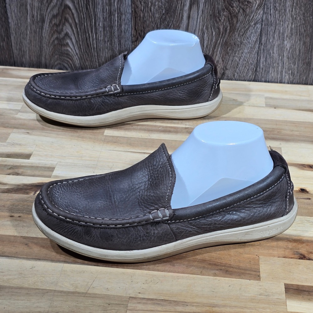 Cole Haan Men's Boothbay Grand OS Brown Leather Slip On Loafers C24691 10.5 M